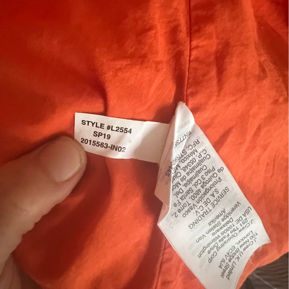 J.Crew All Over Eyelet Wrap Midi Resort Orange Dress S - Picture 9 of 9